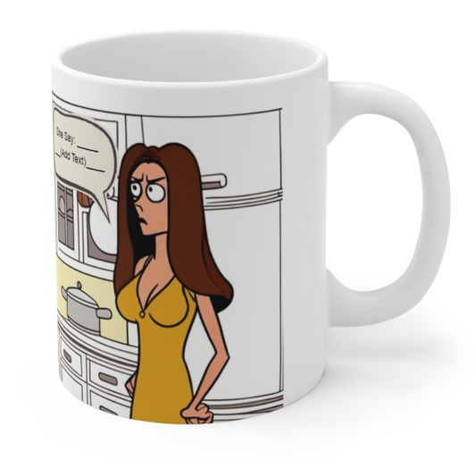 He Said/She Said 1A  Porcelain Mugs Printed Personalized On The Mug. Printed & Glazed Not Dye Sublimation. Dishwasher & Microwave Safe