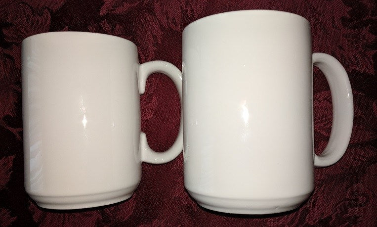 He Said/She Said 1A  Porcelain Mugs Printed Personalized On The Mug. Printed & Glazed Not Dye Sublimation. Dishwasher & Microwave Safe