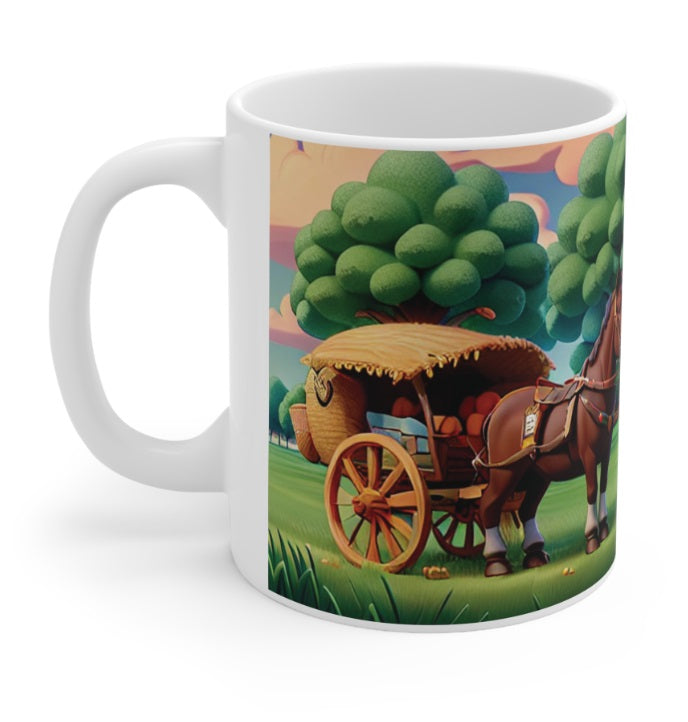 Organic Farmer.  C-Handled 11 oz mug. Porcelain Not Ceramic. Printed & Glazed Not Dye Sublimation. Dishwasher/Microwave Safe.