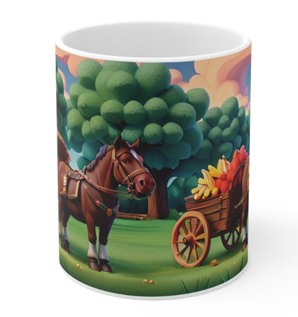 Organic Farmer.  C-Handled 11 oz mug. Porcelain Not Ceramic. Printed & Glazed Not Dye Sublimation. Dishwasher/Microwave Safe.